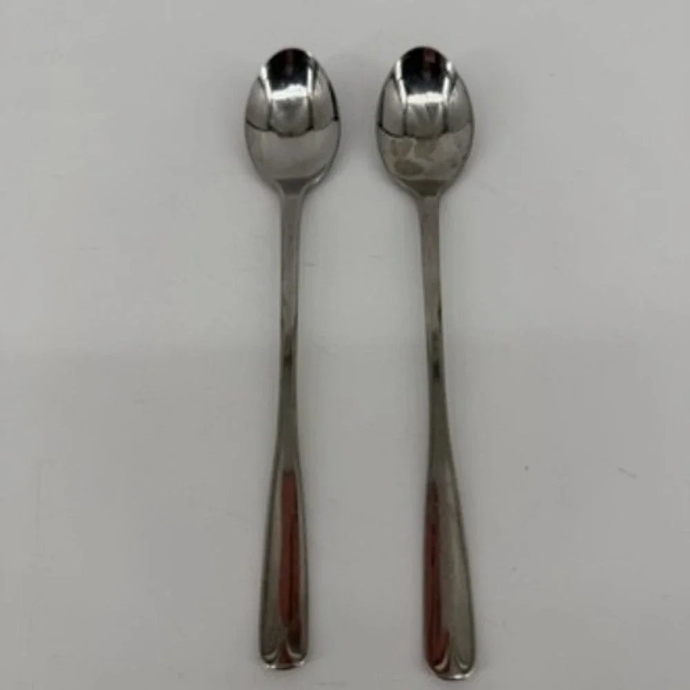 Oneida Northland Post Road Stainless Iced Tea Spoons Set of 2 Long Handle 7.75